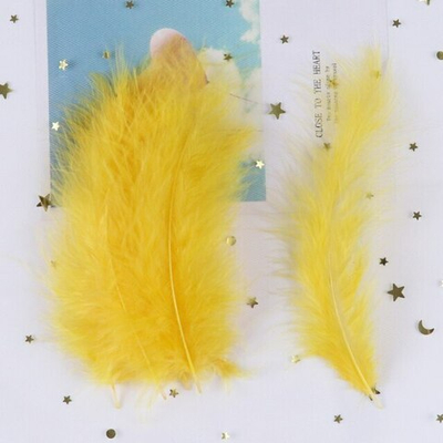 Перья марабу апельсиновые 15 шт.