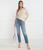 Хлопковый свитер Marc Cain - бежевый(VS 41.20 M18)