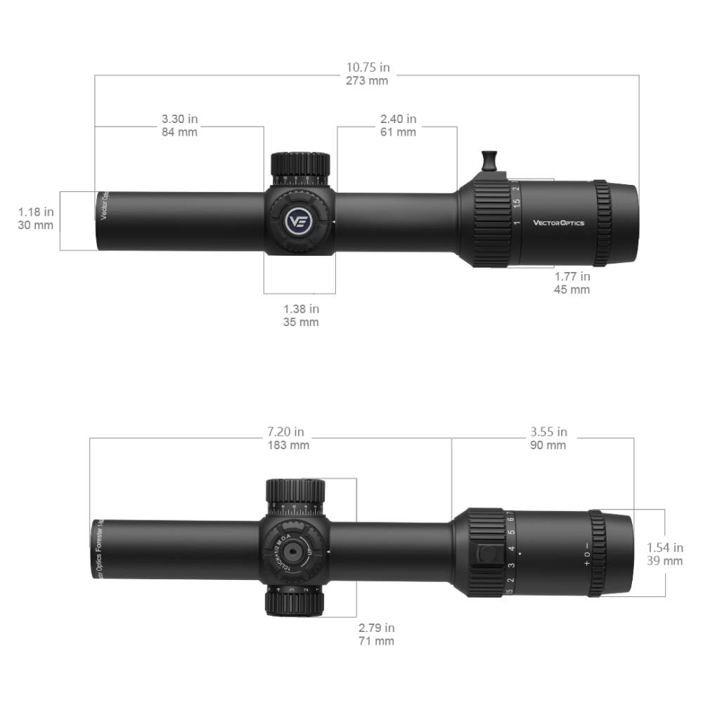 Оптический прицел Vector Optics Forester jr. 1-8x24 SFP, 30мм, сетка L4a, азотозаполненый (SCOC-38)