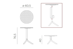 Стол Nardi Step, голубой