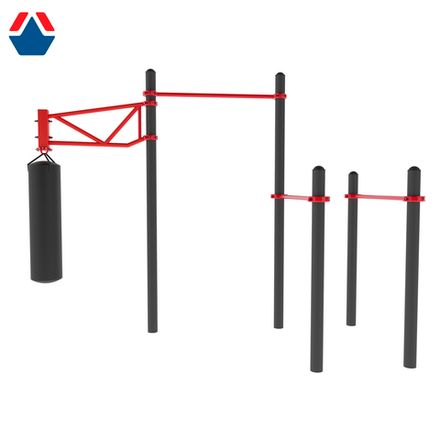 Воркаут комплекс К-108 турник, брусья, стойка для боксерского мешка