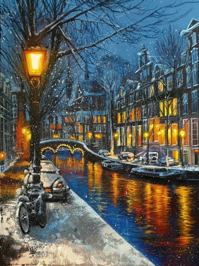 Ночной Амстердам