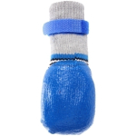 Башмачки для животных прорезиненные на дождливую погоду «LAPUSIK», цвет голубой, размер L, 6,5см