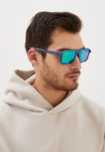 Спортивные очки HILX Juggernaut / Matt Solid Blue / Green Polarized Lens