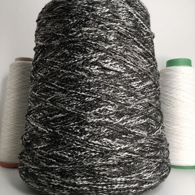 STOCK ITALY Меринос, п/а 400м/100гр Волнообразная нить. Черно-белый