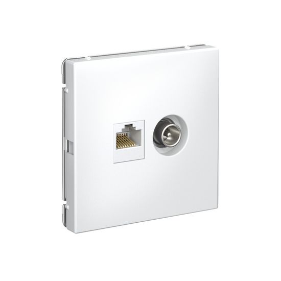 Розетка компьютерная + телевизионная 2-м СП ArtGallery RJ45 кат.5E + TV механизм лотос SE GAL001389