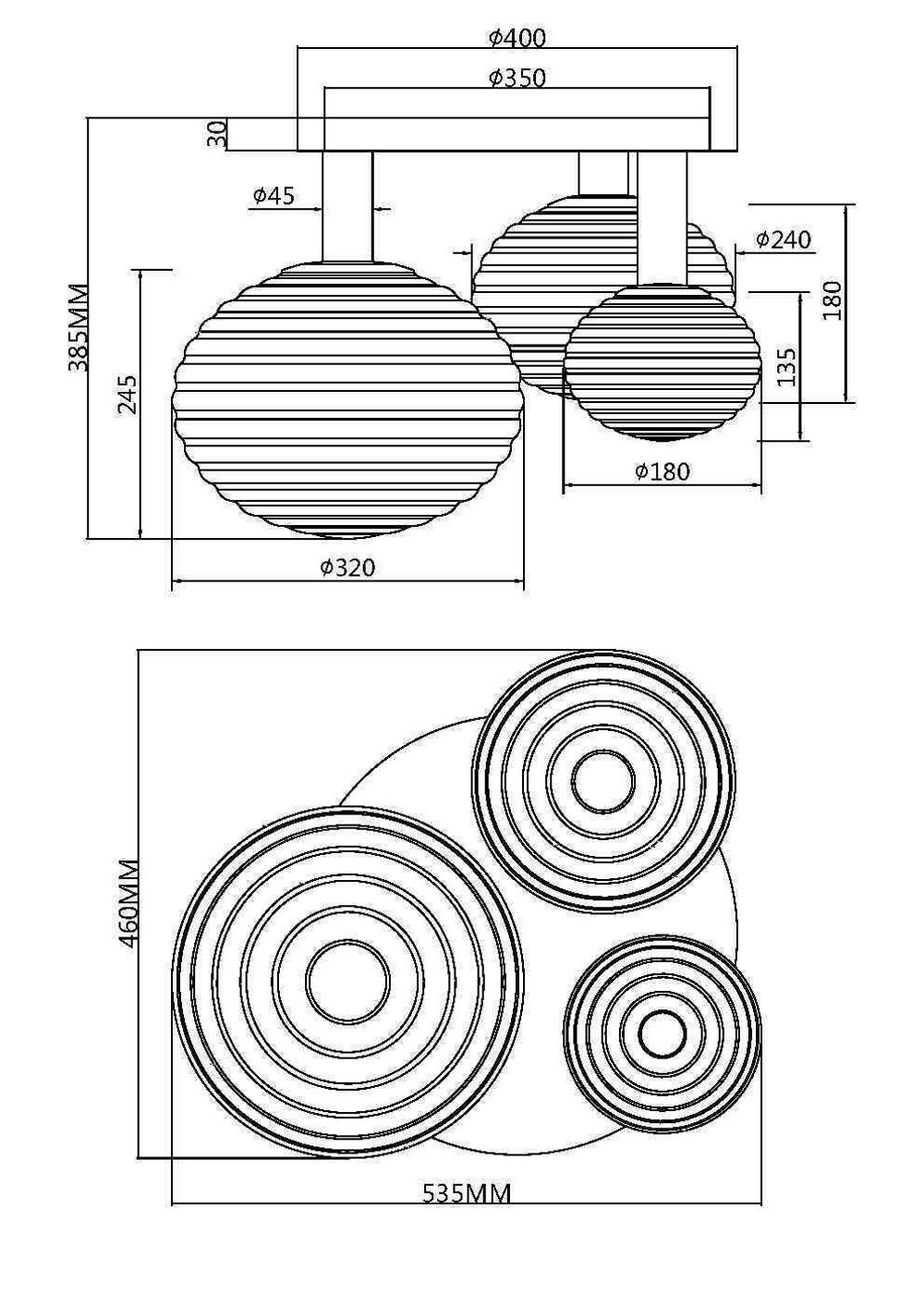 Потолочный светильник Maytoni MOD268CL-03G