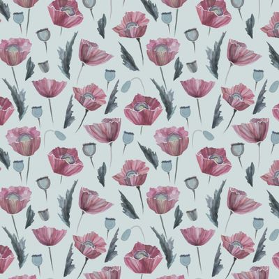 Маки на мятном