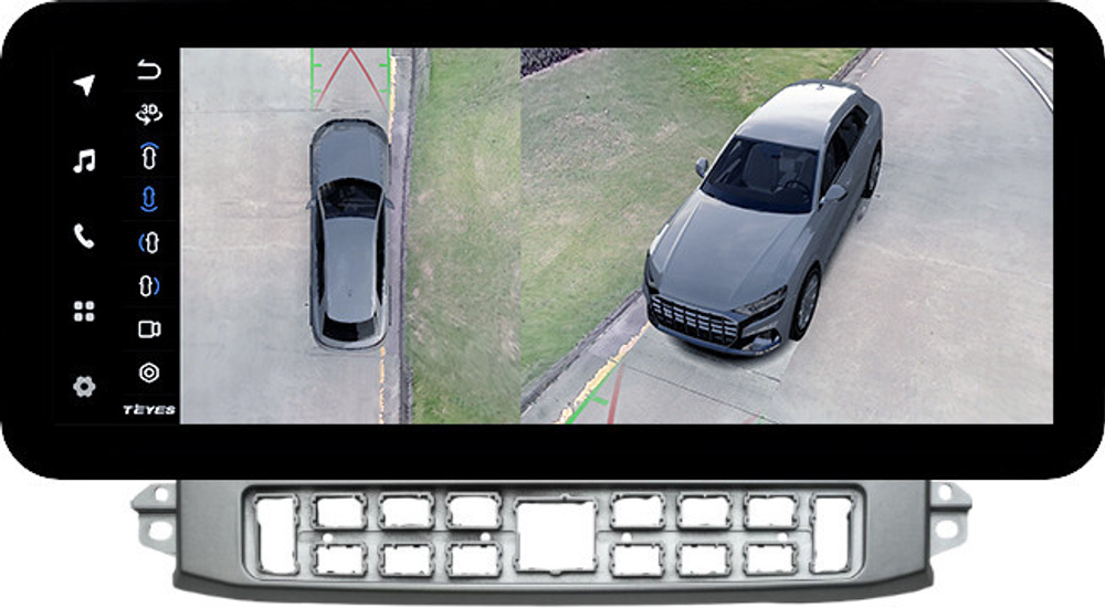 Магнитола для ГАЗ Газель НН 2019+, Соболь НН 2022+ (рамка серебро) - Teyes LUX ONE 360 монитор 12.3" 2K QLED на Android 10, 6+128Гб, CarPlay, 4G SIM-слот, 4 камеры в комплекте