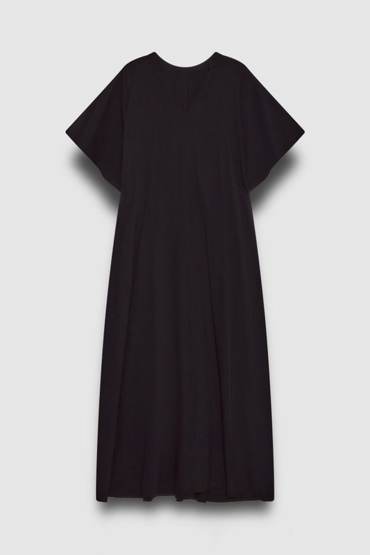Платье-туника из жатой вискозы, черный