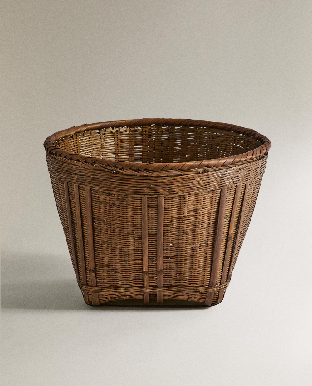 Zara Home Корзина из бамбука, цвет бежевый, 51 см