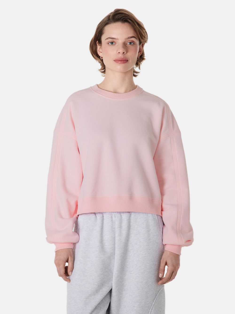 Свитшот укороченный "Розовый" женский