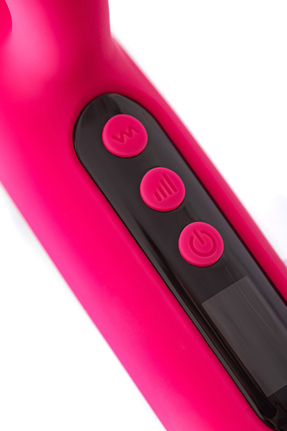 Ярко-розовый вибратор с клиторальной стимуляцией 23,5см ToyFa eroTEQ Rablock 593003