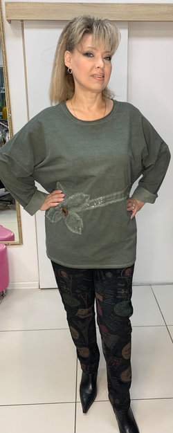 Туника на размер+ с пайетками