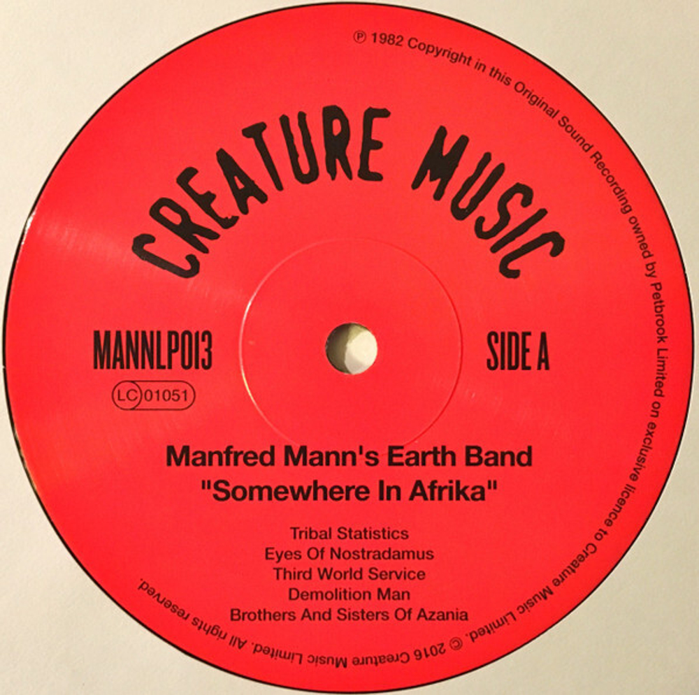 Manfred Mann's Earth Band / Somewhere In Afrika (LP)