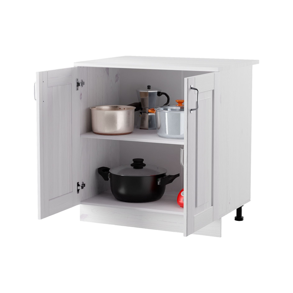 Кухонный модуль напольный, 80х60х85, Стокгольм Светлый, шкаф для кухни, из массива сосны, со столешницей, Dipriz