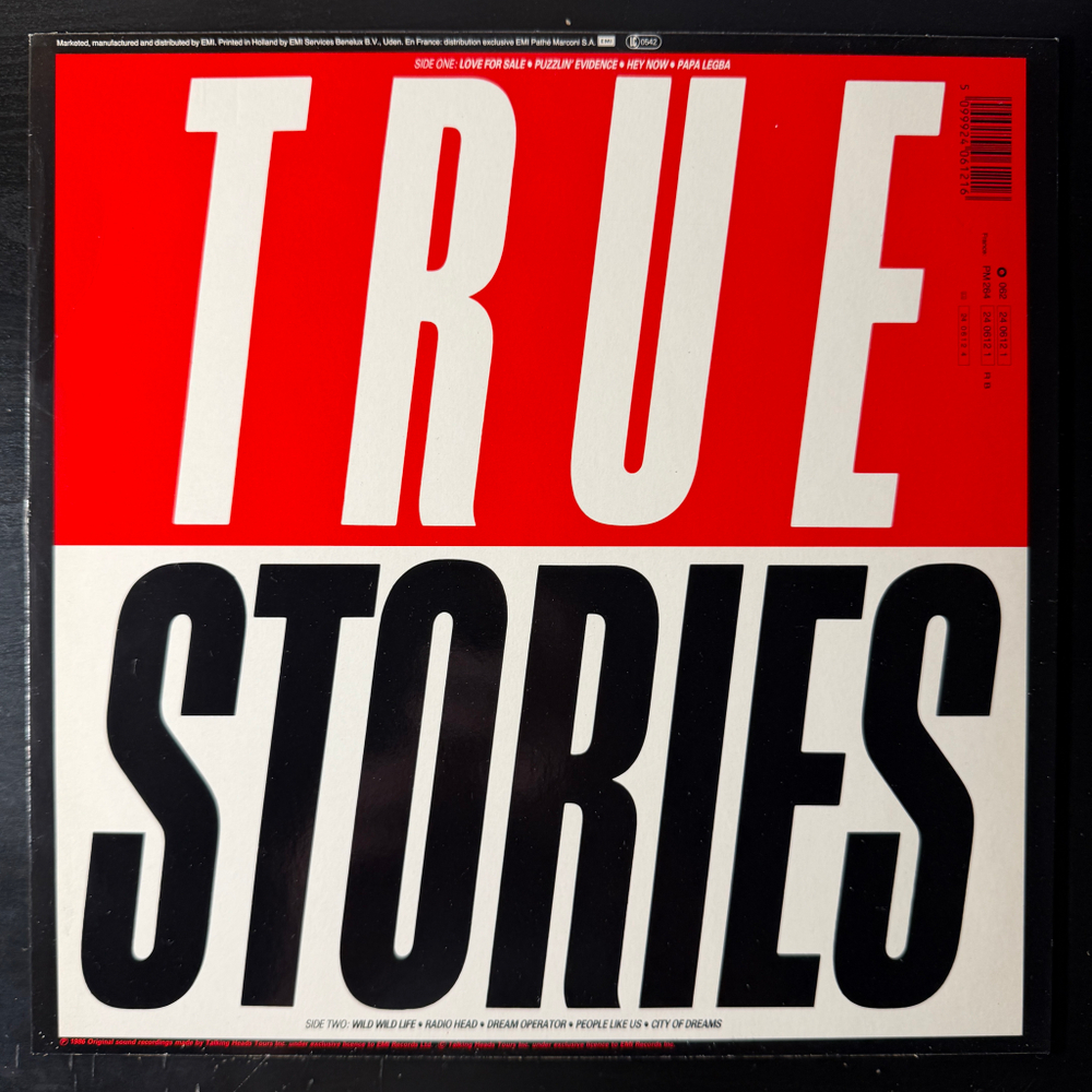 Talking Heads ‎– True Stories (Европа 1986г.)Т