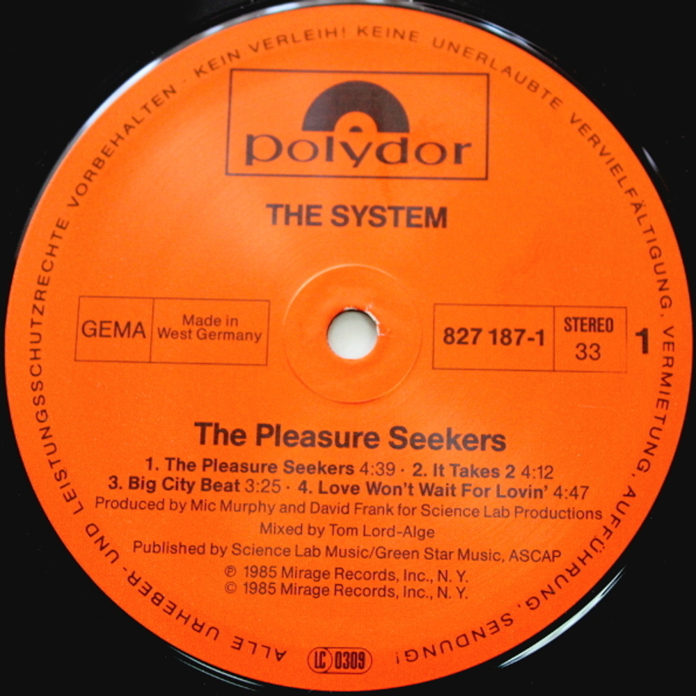 The System / The Pleasure Seekers (LP)