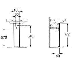 Пьедестал Roca Debba 33799000Y схема
