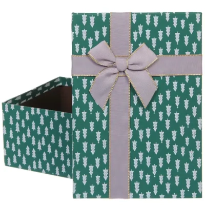 Коробка подарочная «Зимняя радость» 23*16*9,5 см, Зеленый