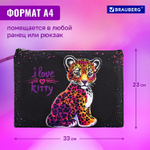 Папка для тетрадей BRAUBERG А4 1 отделение полиэстер на молнии с ручкой "Leopard" (2 штуки в упаковке)