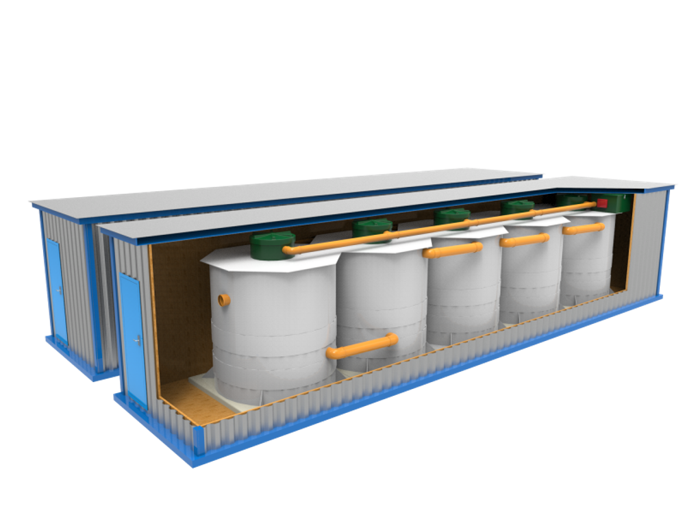 Станция биологической очистки Коло Веси Kolo lima 250/ 50000 л. в сутки / 250 чел. (2000x2000x2445см;) - арт.560258
