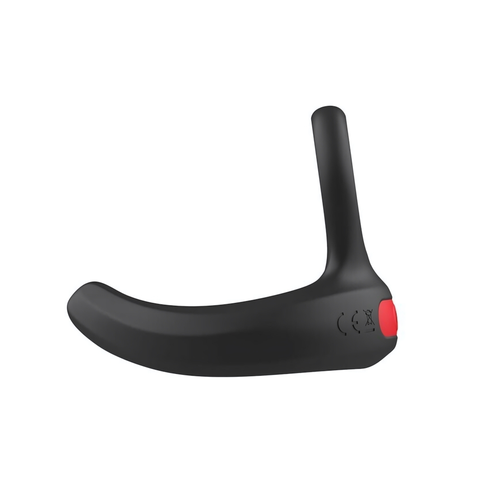 Черное эрекционное виброкольцо Cock Ring с пультом ДУ (Цвет: черный)