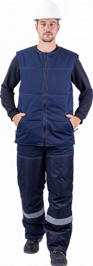 Костюм зимний "Петролеум-2" полукомбинезон (т.синий)