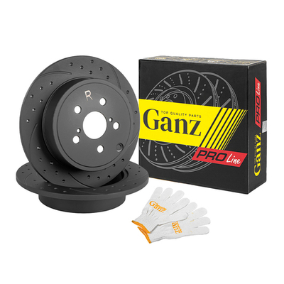 Диск тормозной задний перфорированный PRO-Line с покрытием (компл.2 шт) TOYOTA Avensis 1.6-2.4 03 GANZ GIJ06119S