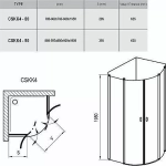 Душевой уголок Ravak Chrome CSKK4 90х90 профиль блестящий/стекло прозрачное