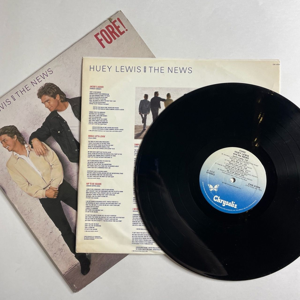 Винтажная виниловая пластинка LP Huey Lewis And The News Fore (Canada 1986)