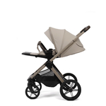 Коляска 2 в 1 Peppy Monaco thermo Latte (бежевый), рама серо-коричневая