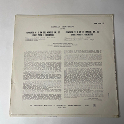 Винтажная виниловая пластинка LP Камиль Сен Санс Saint Saens, Concerto Pour Piano Et Orchestre N 2 En Sol Mineur, N 4 En Ut Mineur (Франция 1956) Pathe