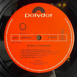 Винтажная виниловая пластинка LP The Best Of Whitesnake (Japan 1981) (Obi) Love Hunter