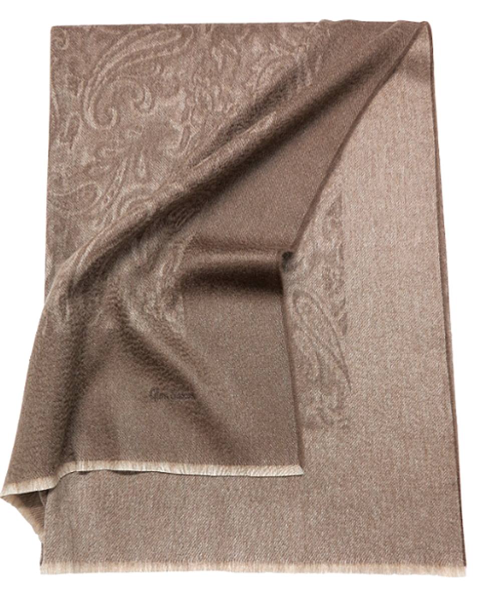 Плед 150х200 Glen Saxon Border Paisley Sand Stone Mink