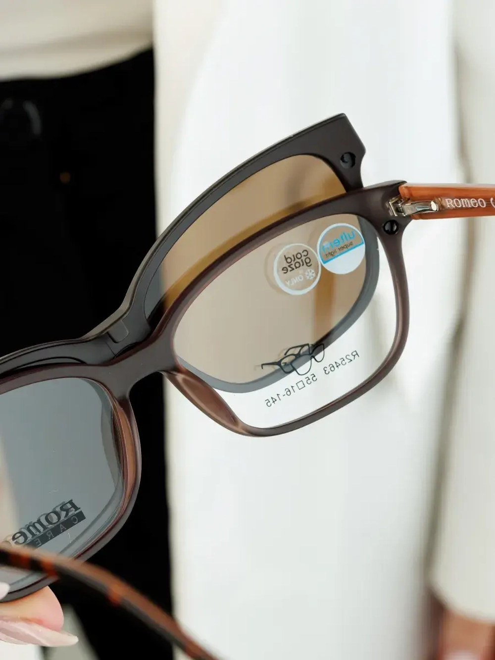 Модная оправа для очков с накладкой 4в1