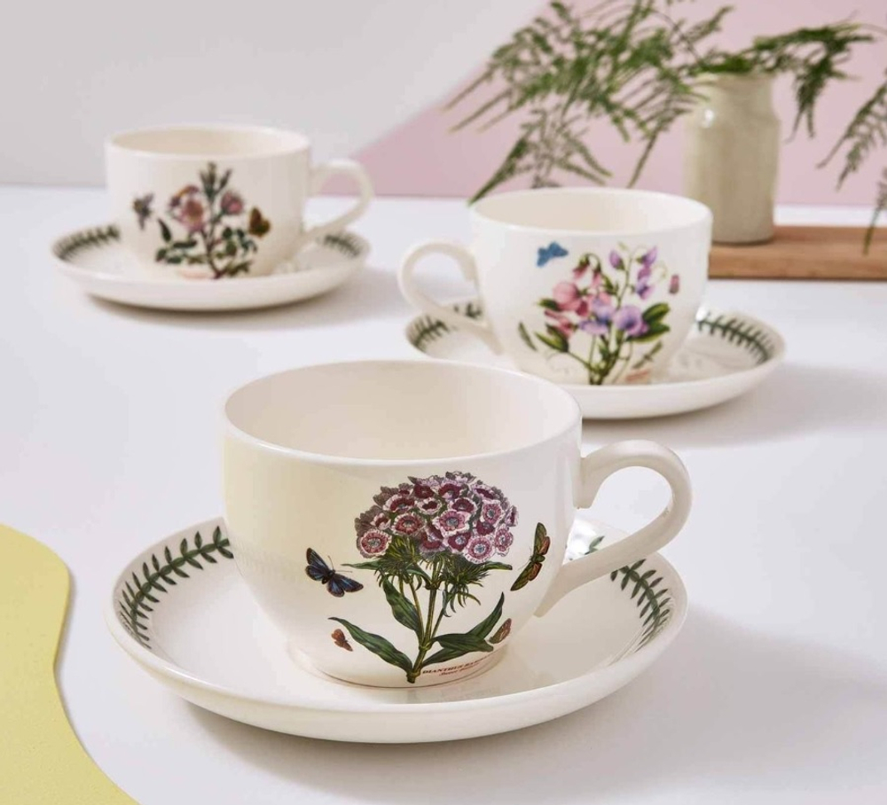 Portmeirion Чашка для завтрака Botanic Garden 500 мл с блюдцем Садовая сирень BG42000-E
