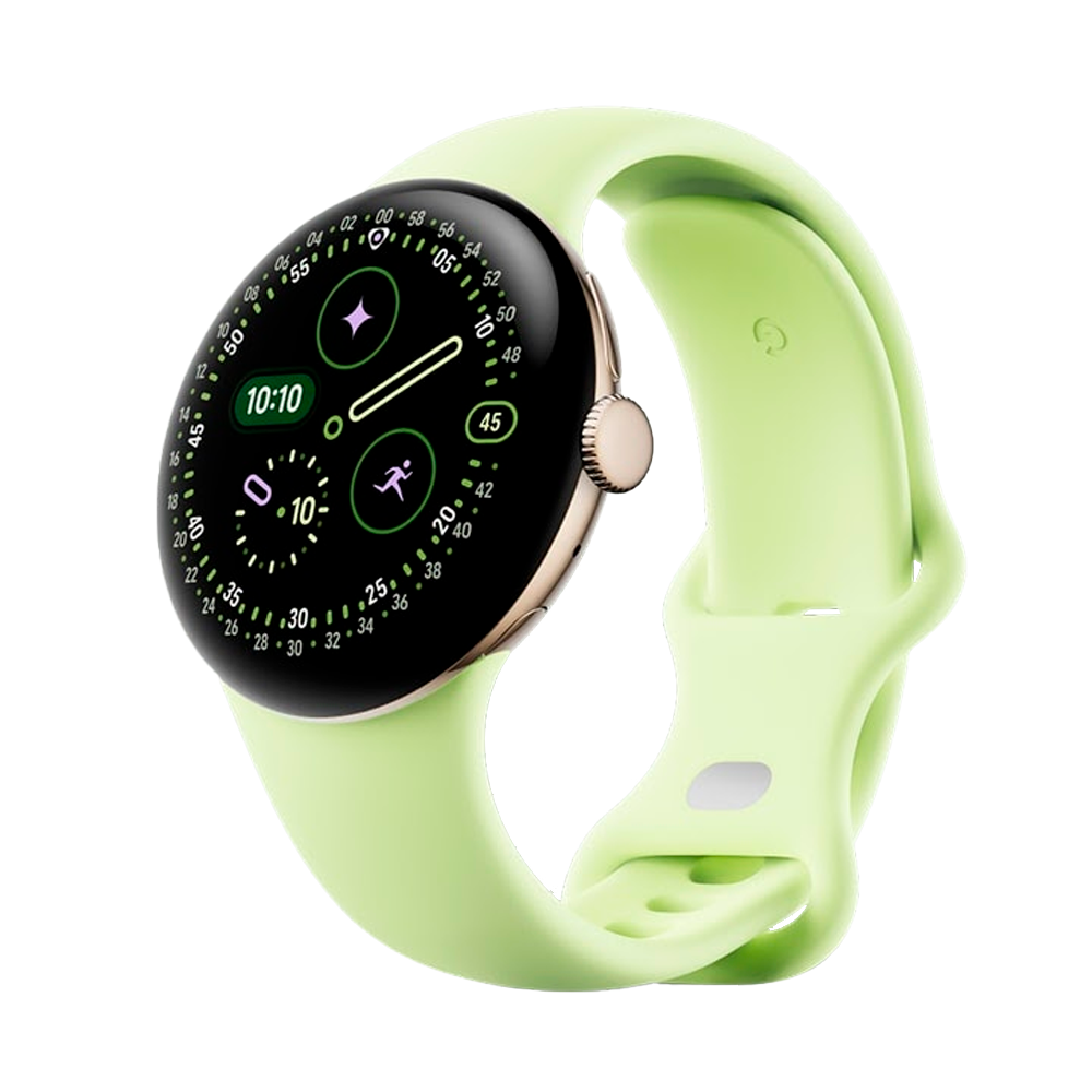 Умные часы Google Pixel Watch 4 Wi-Fi, 41mm, Champagne Gold/Lemongrass (Золотой/Желтый)