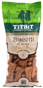 TitBit лакомство для собак печенье Biscotti с рубцом говяжьим 350 гр.