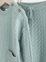 Вязаные свитер и брюки в комплекте для малышей Next Q96-770, Бирюзовый