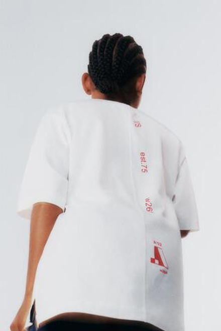 ZARA СПОРТИВНАЯ ФУТБОЛКА, БЕЛЫЙ