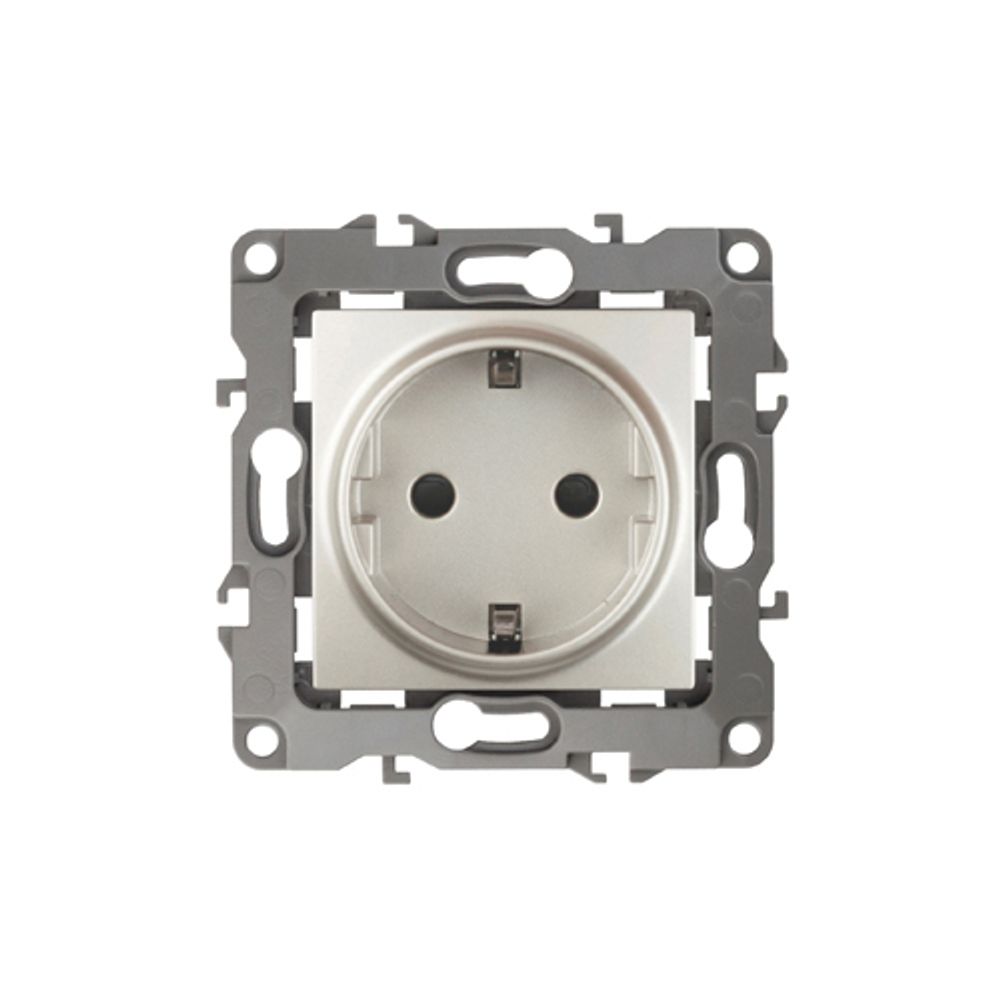 Розетка ЭРА Серия 12 12-2102-15 2P+E Schuko со шторками 16A-250В IP20 перламутр