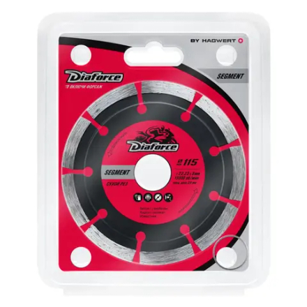Диск алмазный SEGMENT 115х22,23х8х2,0 мм сухой рез DIAFORCE 500115