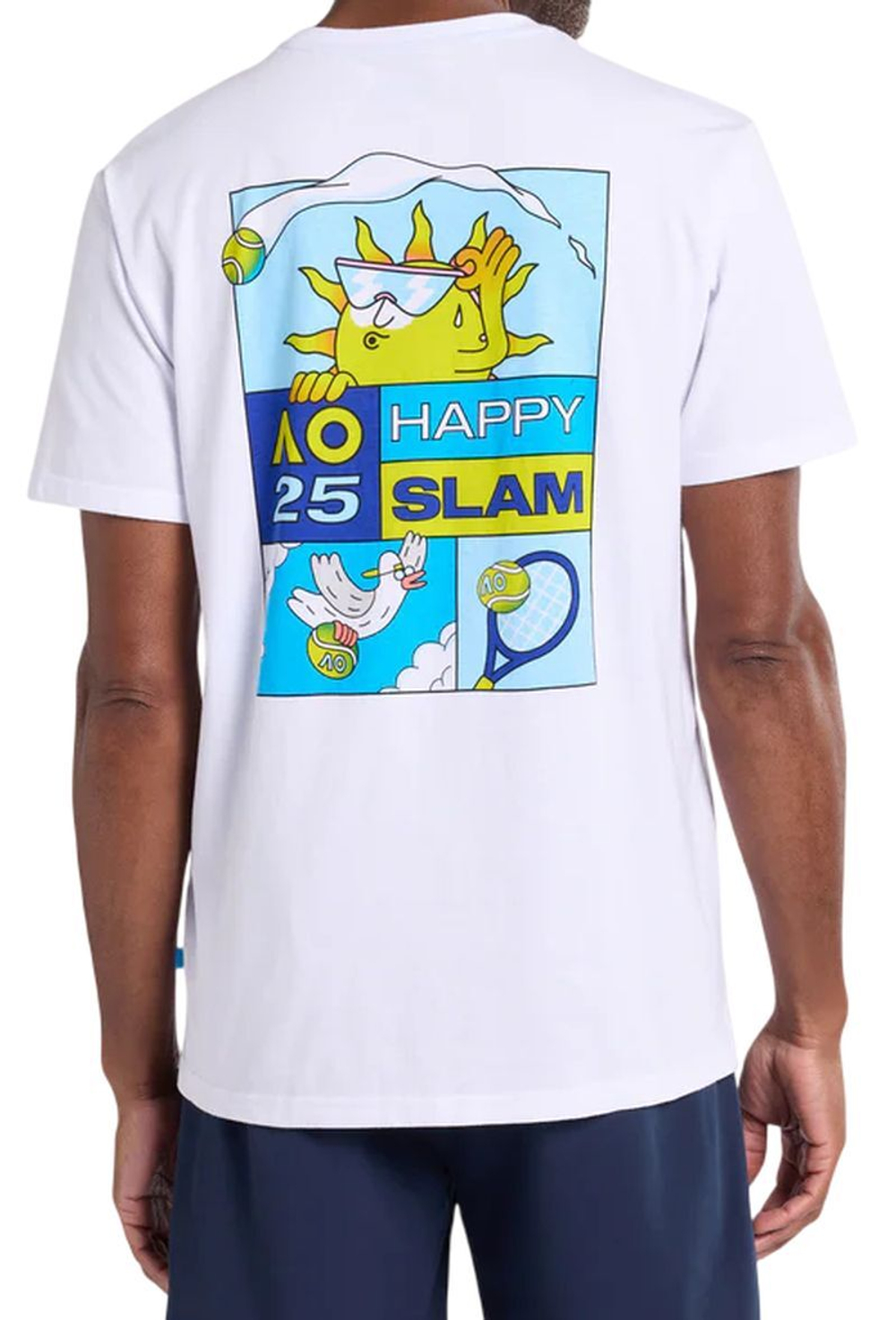 Мужская теннисная футболка Australian Open Slam Graphic - белый