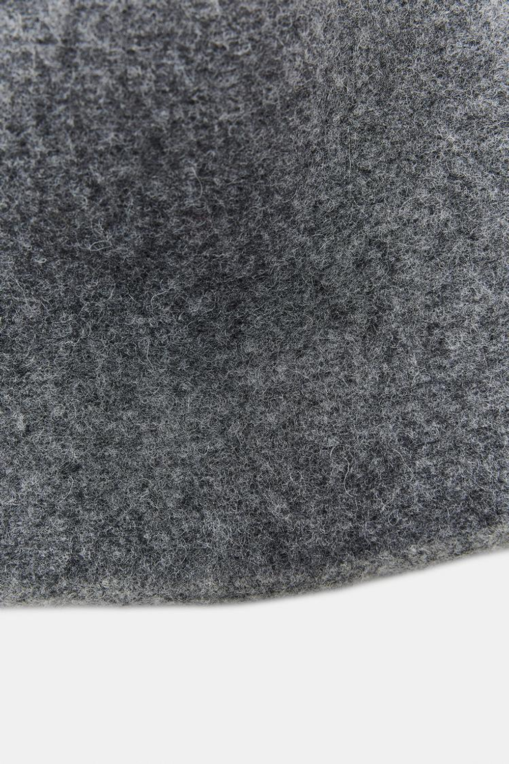 ZARA ШАПКА С ШЕРСТЬЮ И КОНТРАСТНОЙ ОТДЕЛКОЙ, СЕРЫЙ