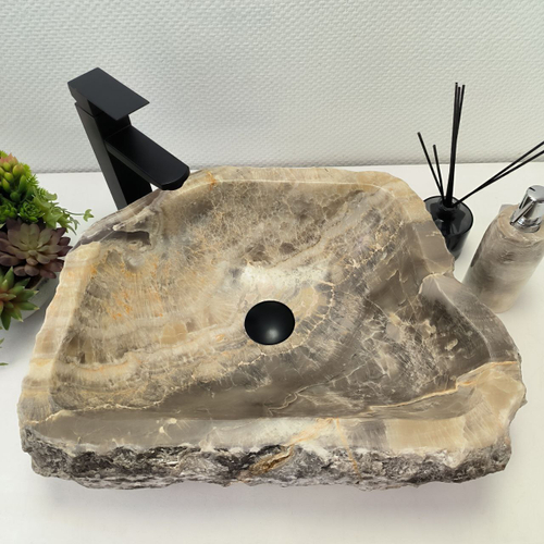 Раковина из оникса Erozy Grey EO-62589 52*39*15 0093