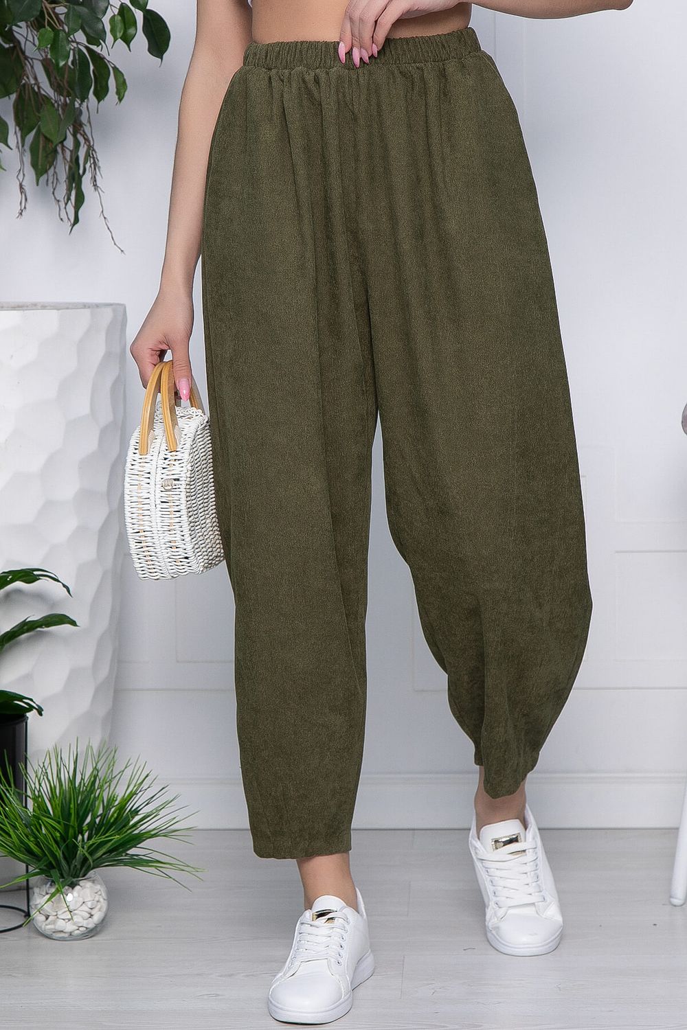 Брюки бохо широкие (хаки) Б10844 LT Collection