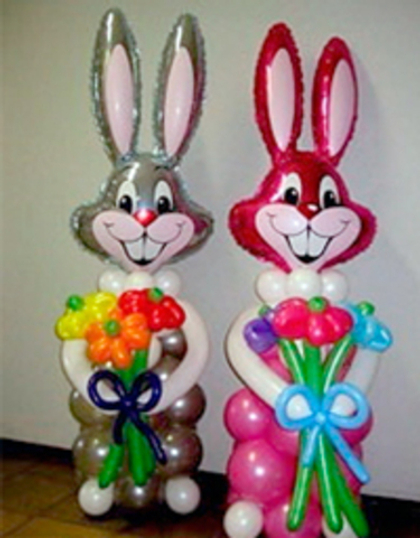 Кукла "Зайка" с букетом из 3-х шаров