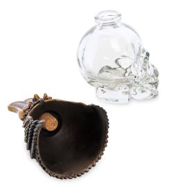 Veronese WS-1030 Флакон «Египетский головной убор на стеклянном черепе»