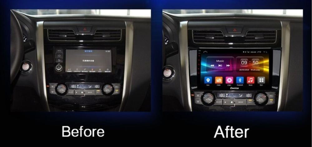 Магнитола для Nissan Teana 2014-2016 (L33) (поддержка кругового обзора) - Carmedia OL-9665 QLed, Android 13, TS20, CarPlay, SIM-слот